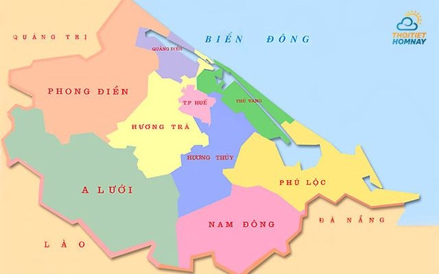 Bản đồ hành chính tỉnh Thừa Thiên Huế