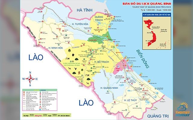 Bản đồ hành chính tỉnh Quảng Bình