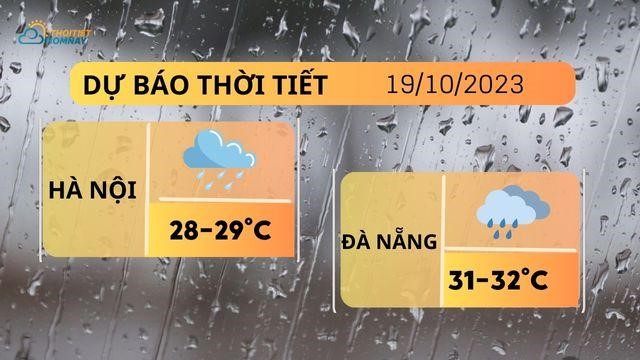 Dự báo thời tiết hôm nay 19.10.2023