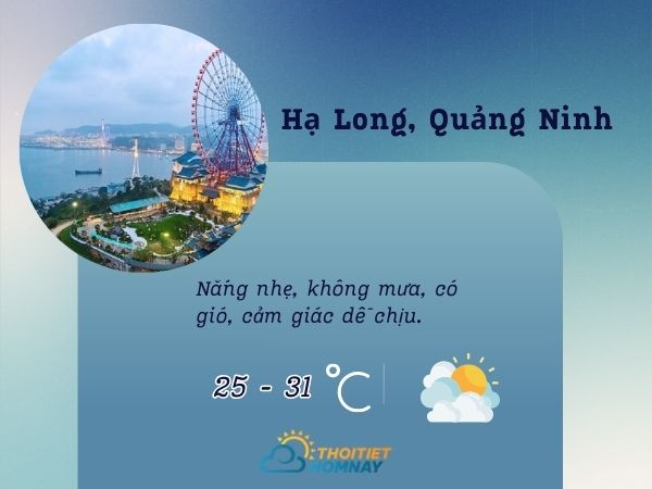 Dự báo thời tiết kỳ nghỉ lễ 30/4 1/5 ở Quảng Ninh 