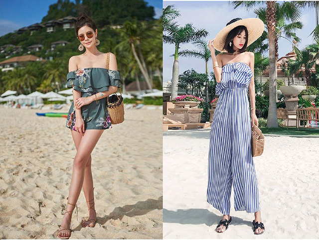 Mẫu jumpsuit cho nàng tự tin đi biển 