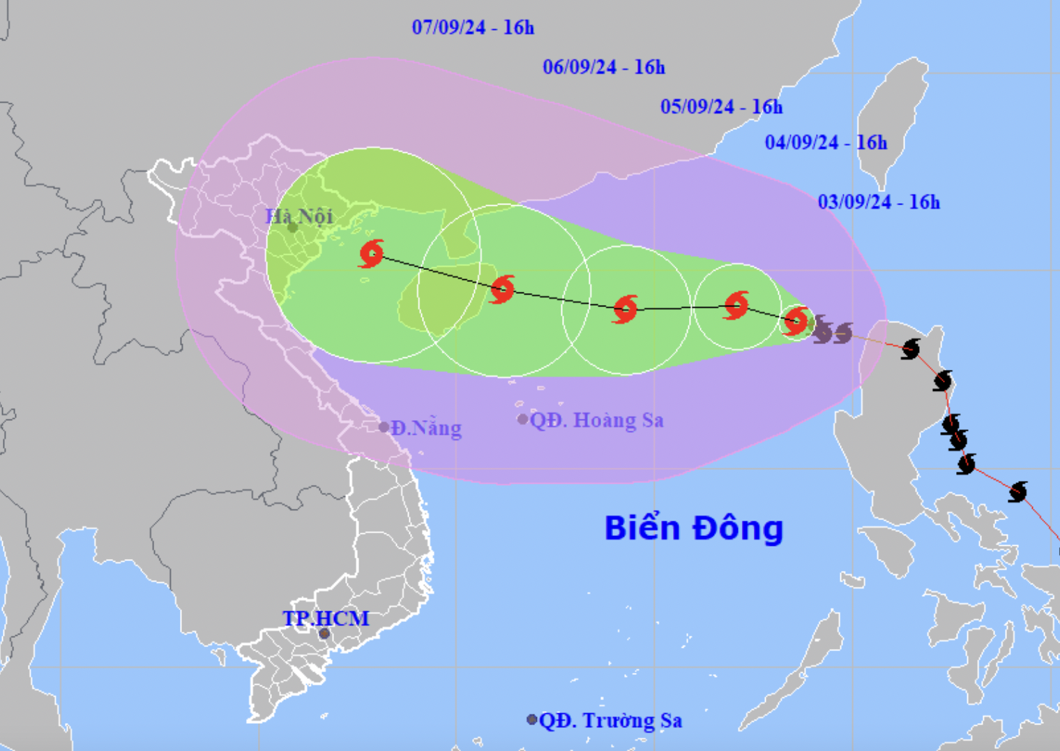 Bão di chuyển nhanh hướng về Vịnh Bắc Bộ 