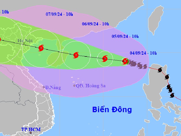 Cập nhật tin bão số 3 - hướng di chuyển của bão số 3 