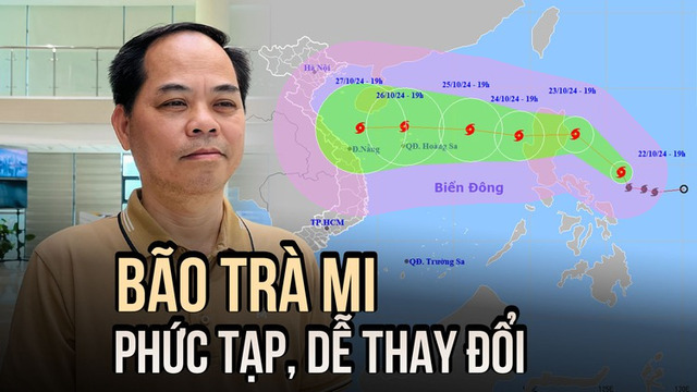 Trung tâm Khí tượng thủy văn cảnh báo bão Trà Mi là cơn bão di chuyển phức tạp