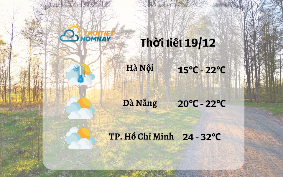 Dự báo thời tiết hôm nay 19/12/2024 như thế nào?