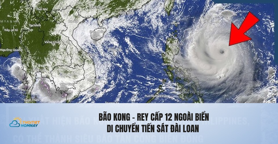 Bão Kong-rey tiến sát Đài Loan