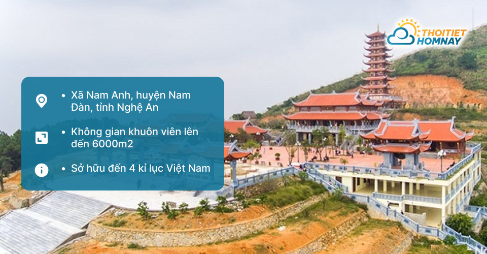 Chùa Đại Tuệ Nam Đàn Nghệ An sở hữu 4 kỷ lục Việt Nam 