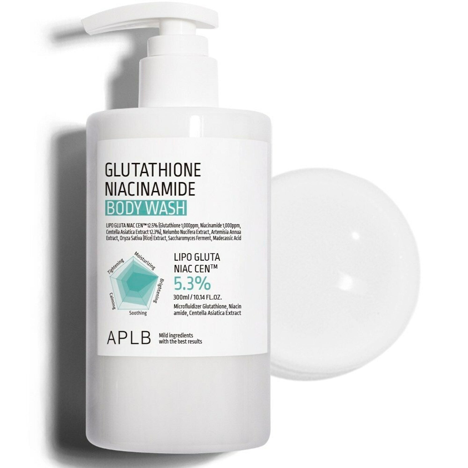 Sữa tắm trắng da cấp ẩm APLB Glutathione Niacinamide