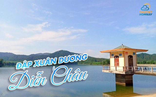 Khung cảnh trên đập Xuân Dương 