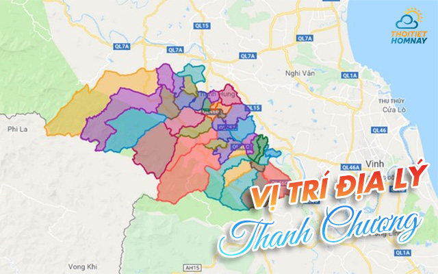 Ranh giới vị trí địa lý huyện Thanh Chương 