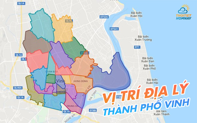 Bản đồ vị trí địa lý thành phố Vinh 