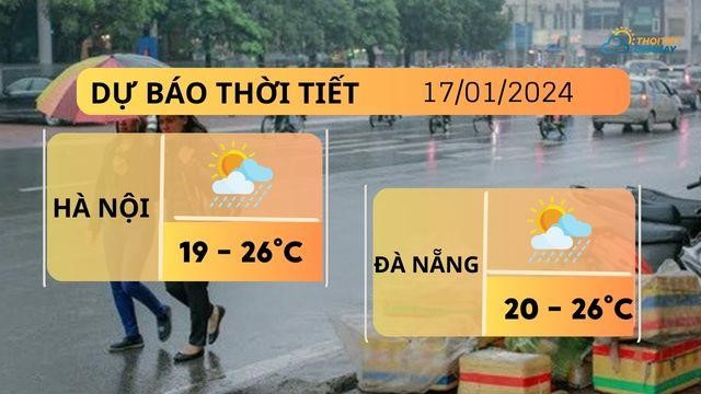 Dự báo thời tiết hôm nay 17/1: Hà Nội tiếp tục mưa phùn, TP.HCM ngày nắng