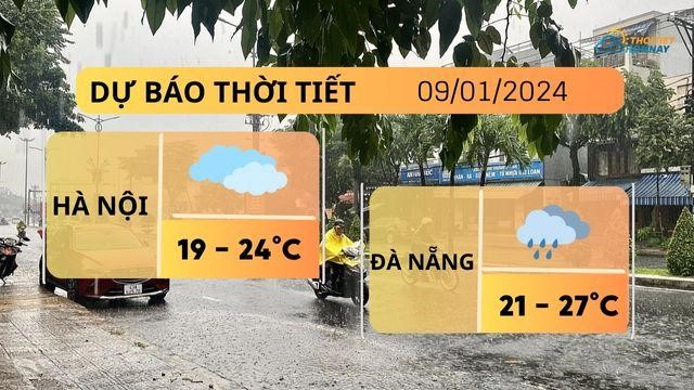 Dự báo thời tiết hôm nay 9/1: Hà Nội sương mù sáng sớm, Đà Nẵng mưa nhỏ