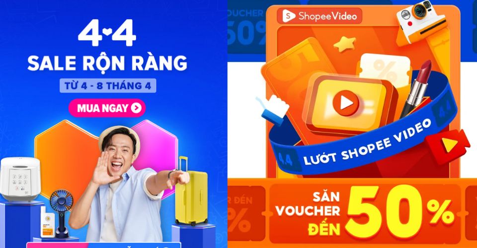 Tổng hợp ưu đãi siêu khuyến mãi ngày 4.4 tại Shopee và Lazada