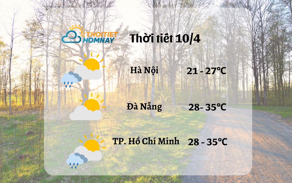 Dự báo thời tiết hôm nay 10/4: mát mẻ, giảm nhiệt